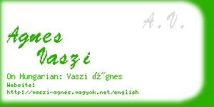 agnes vaszi business card